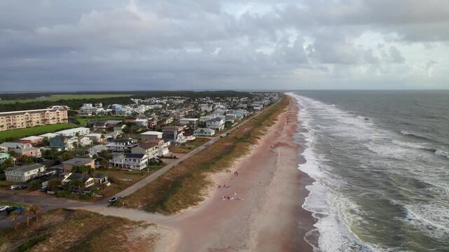 Fernandina Beach on Florida's Amelia Island, 4K drone shot