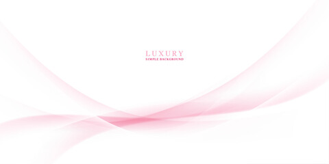 ピンクの曲線背景　ベクター素材
