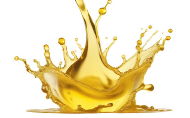 splash of oily liquid, transparent background