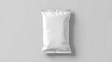 Blank white snack bar mockup isolated on white background for food product packaging