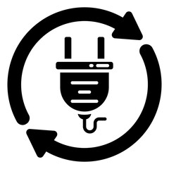 A unique design icon of electric plug