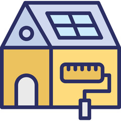 Home Improvement Icon – Renovation Tools, DIY Repair Symbol, House Upgrade Concept