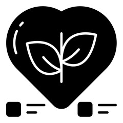 Modern design icon of eco love