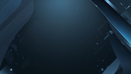 Abstract dark blue futuristic digital background with glowing lines and geometric shapes