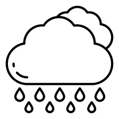 Rainfall icon in perfect design