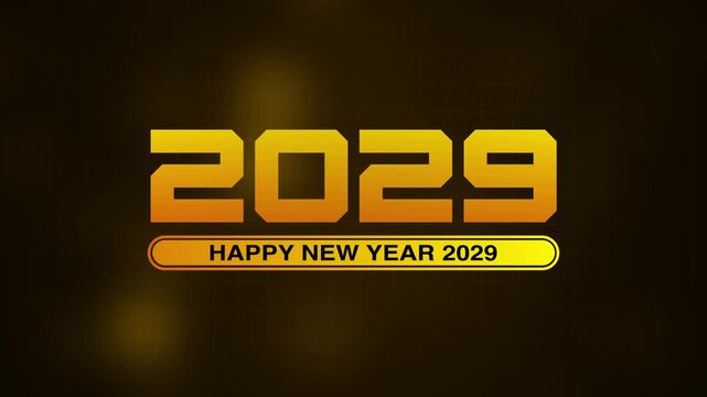 Happy New Year 2029 progress bar on soft abstract background. New year loading bar. happy New year 2029 loading animation background
