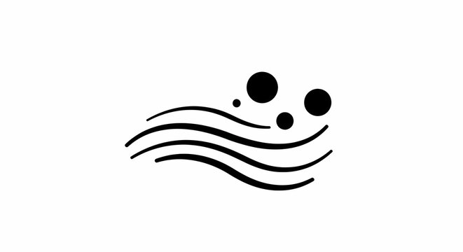 Abstract representation of swirling air currents carrying small particles depicting a sense of movement and natural flow with dynamic lines and spheres evoking a feeling of ephemeral atmospheric