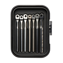 Star tools in black case on transparent background