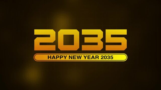 Happy New Year 2035 progress bar on soft abstract background. New year loading bar. happy New year 2035 loading animation background
