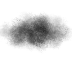 Black cloud on transparent background