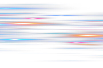 Abstract light streaks PNG and blue motion lines creating speed effect on white and blue glowing background.
