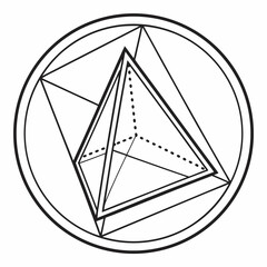 Geometric pyramid design with triangle shape