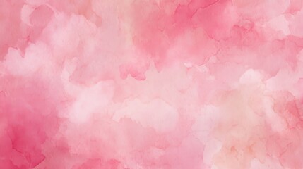 Fototapeta premium Abstract watercolor design with pink and red hues blending in gradient effect, transitioning from dark to light shades,