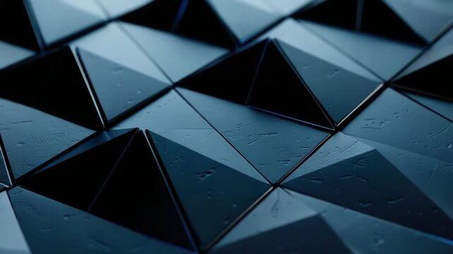 A blue background with a pattern of triangles. The triangles are of different sizes and are arranged in a way that they overlap each other