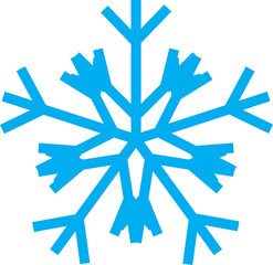 Arctic Sky Blue Geometric Snowflake Winter Icon