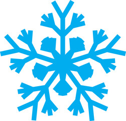 Frosty Blue Crystal Snowflake Winter Clipart Icon