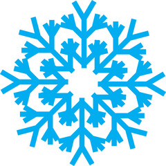Frosty Blue Crystal Snowflake Winter Clipart Icon