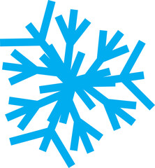 Frosty Blue Crystal Snowflake Winter Clipart Icon