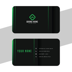 dark black business card template for corporate executives