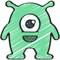 Mars Alien Icon