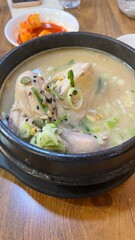 Chicken rice soup with ginseng