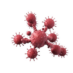 virus, bacteria, microbe close-up on a transparent background