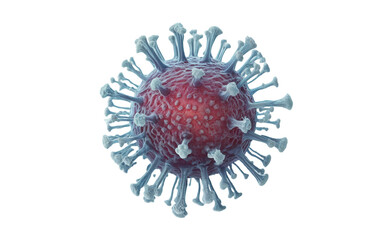 virus, bacteria, microbe close-up on a transparent background