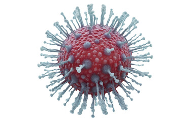 virus, bacteria, microbe close-up on a transparent background