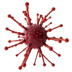 virus, bacteria, microbe close-up on a transparent background