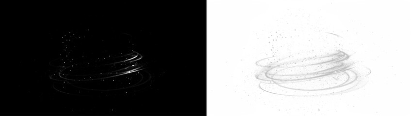 Abstract swirl overlay with dynamic motion and copy space for design