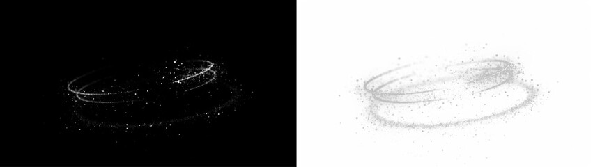 Abstract sparkling ring overlay illustration with copy space for design