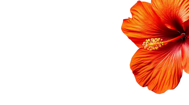 Vibrant orange flower against a transparent background showcasing delicate petals and natural beauty - Powered by Adobe