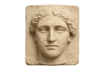 Obraz premium Ancient greek sculpture relief of a woman's face