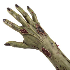 Reaching undead zombie hand isolated on a transparent background png