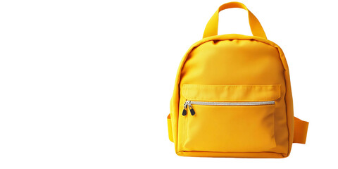 Yellow backpack icon illustration with transparent background graphic