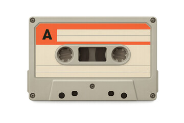 Fototapeta premium Retro audio compact cassette tape with blank label