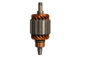 Electric motor armature rotor with copper coil windings