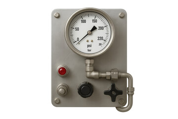 Industrial pressure gauge control panel dial measuring