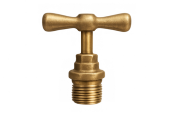 Brass t-handle stopcock valve for plumbing applications