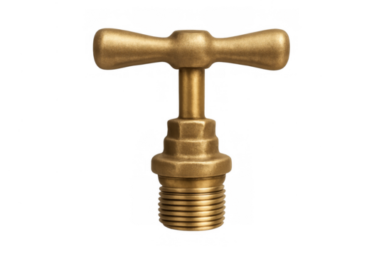 Brass t-handle stopcock valve for plumbing applications