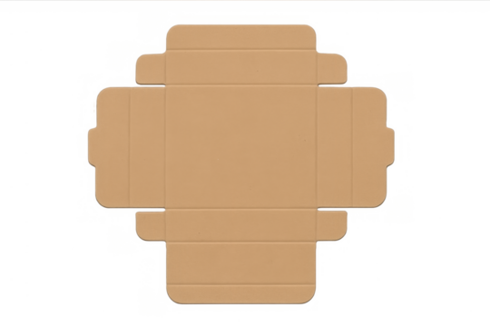 Cardboard box template layout die-cut packaging background removing