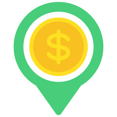 Money Location Pin Icon
