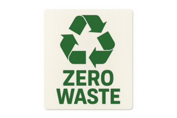 Zero waste recycling symbol for sustainability concept