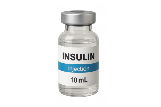Insulin injection medicine vial for diabetes treatment