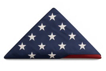 American flag folded honoring usa military veteran service
