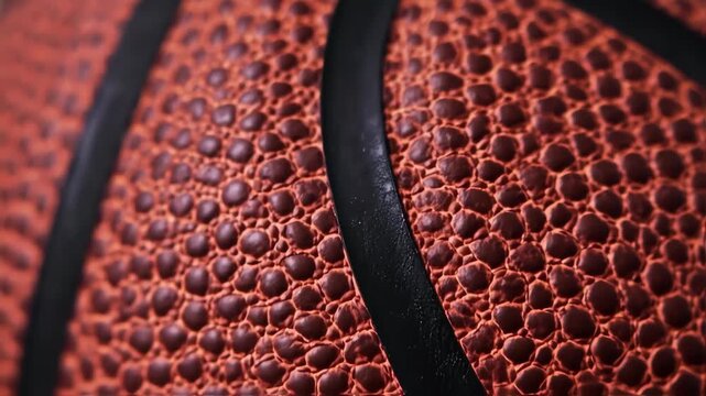 Close-up of a Basketball's Texture