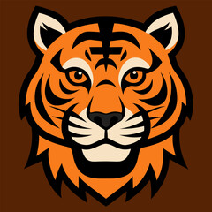 Motivational Tiger Poster – “Stay Strong” Typography with Fierce Tiger Face, Inspirational Vector Art