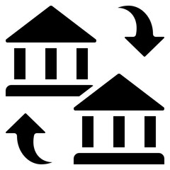 Bank Transfer Arrows Icon