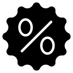 Percentage Sale Sticker Icon