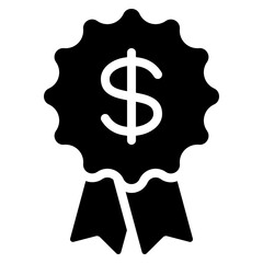 Money Award Ribbon Icon
